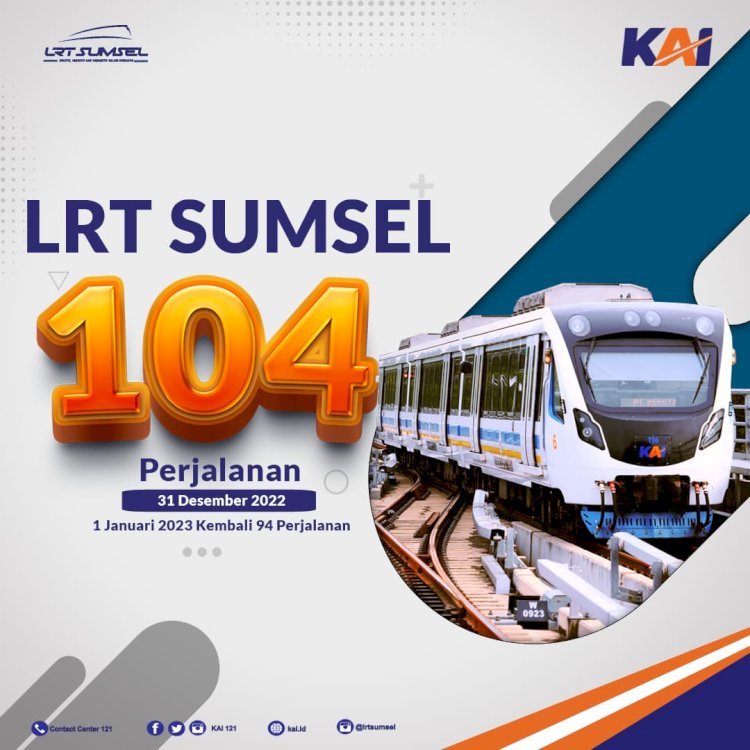Ilustrasi LRT Sumsel 104 Perjalanan di malam Tahun Baru. (ist/rmolsumsel.id)