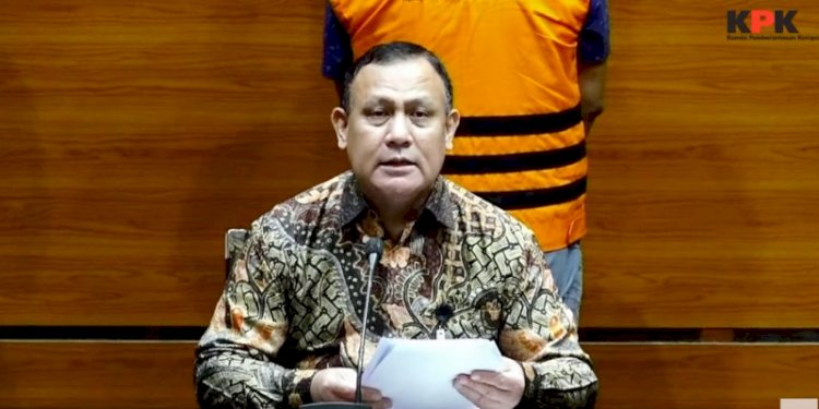 Ketua KPK RI, Firli Bahuri mengumumkan penahanan tersangka AKBP Bambang Kayun/RMOL