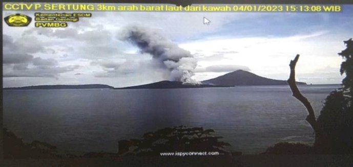 Tangkapan layar gunung anak krakatau/ist