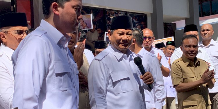 Prabowo Subianto saat meresmpikan kantor Badan Pemenangan Pemilu (Bappilu) sekaligus Badan Pemenangan Presiden Partai Gerindra di Jl. Letjen S. Parman, Kavling 7-8 Slipi, Jakarta Barat, pada Sabtu siang (7/1)/RMOL