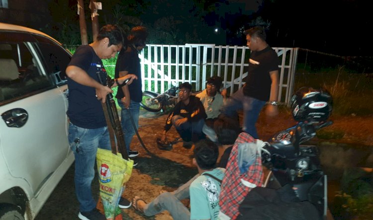 Polisi amankan remaja yang bawa senjata taja,/ist