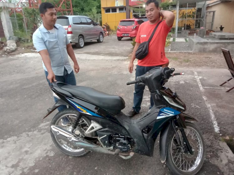 Polisi mengamankan barang bukti motor hasil curian/ist.