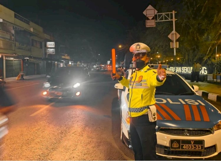 Satlantas Muara Enim sedang Patroli Keliling/ist