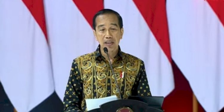 Presiden Republik Indonesia, Joko Widodo saat berpidato di acara Rapat Koordinasi Nasional Kepala Daerah dan Forum Koordinasi Pimpinan Daerah tahun 2023, Bogor/Net