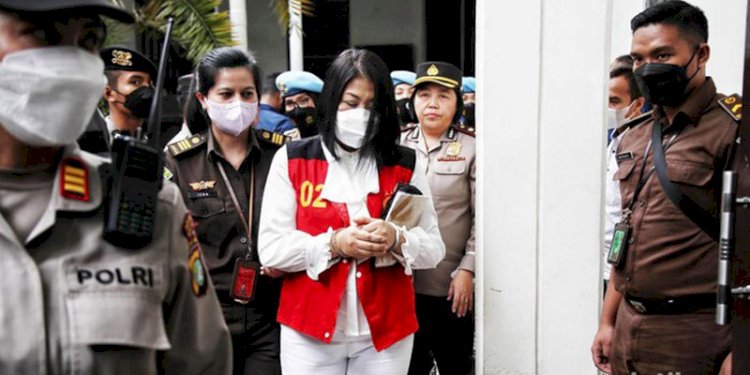 Putri Candrawathi saat menjalani persidangan pembunuhan Brigadir Yosua Hutabarat di PN Jakarta Selatan/RMOL