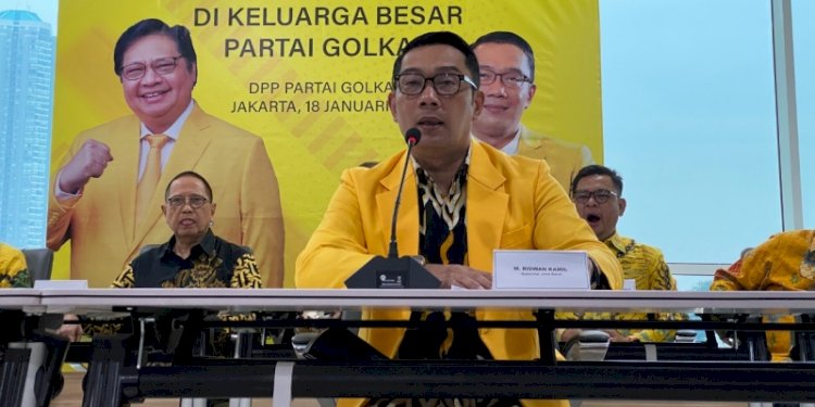 Gubernur Jawa Barat Ridwan Kamil menyatakan bergabung Partai Golkar, Rabu (18/1)/RMOL
