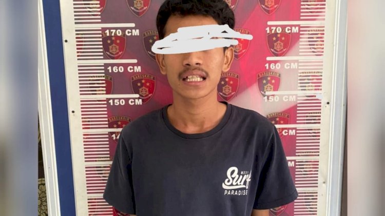 Febri wahyudi (19) salah satu pelaku pembacokan yang ditangkap oleh Polrestabes Palembang. (ist/RmolSumsel.id)