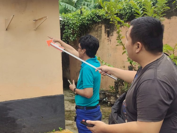 rumah kosong yang berada di Jalan Swadaya, Gang Bakti RT 39, Kelurahan Srijaya, Kecamatan Sukarami, Palembang, Rabu (18/1) di bobol maling .