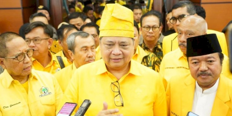 Ketua Umum Partai Golkar, Airlangga Hartarto di Pekanbaru/Ist