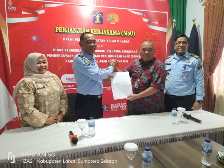 DPPKBPPPA PALI bekerjasama dengan Bapas Kelas II B Lahat untuk meningkatkan perlindungan dan memberikan hak anak bermasalah hukum/ist.
