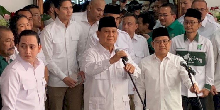 Ketua Umum Partai Gerindra, Prabowo Subianto dan Ketua Umum PKB Muhaimin Iskandar meresmikan Sekber Gerindra-PKB/RMOL