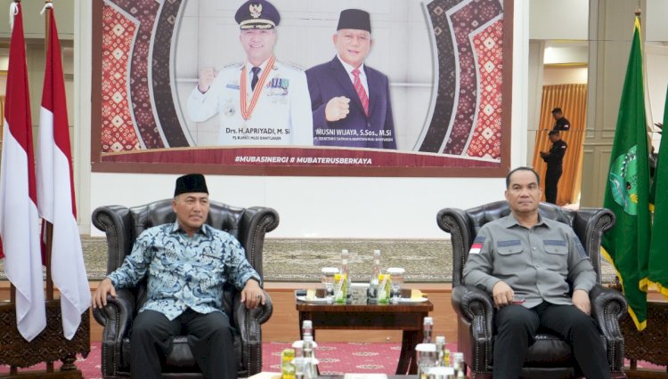 Kepala Kantor Wilayah Kementerian Hukum dan HAM Sumatera Selatan, Dr Ilham Djaya melakukan audiensi dengan Pj Bupati Kabupaten Musi Banyuasin, Apriyadi/ist