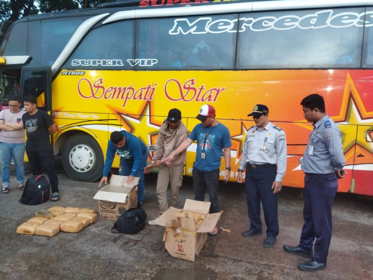 Satresnarkoba Polrestabes Palembang berhasil menggagalkan penyelundupan 30 Kg ganja kering/ist.