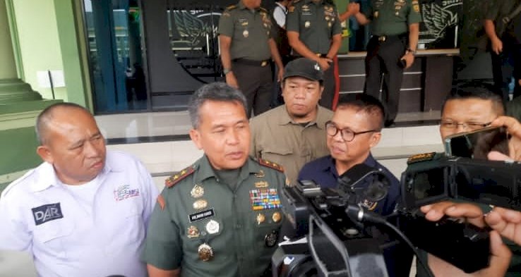 Pangdam II/Sriwijaya Mayjen TNI Hilman Hadi memberikan keterangan usai coffee morning dengan insan pers di Palembang/ist.