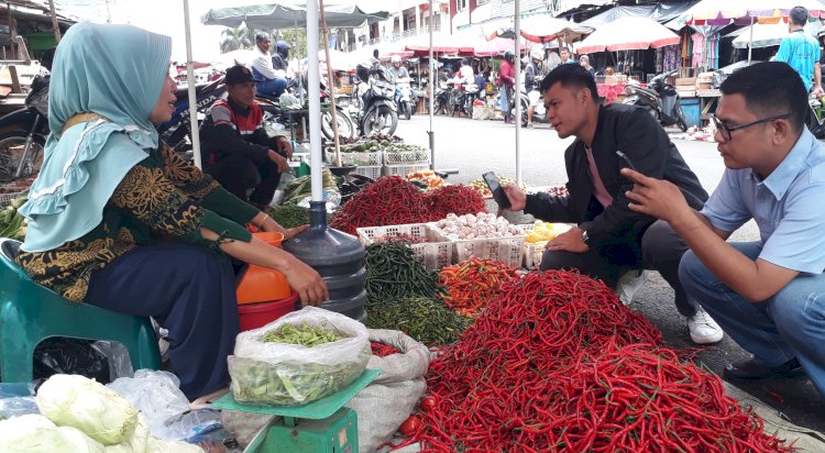 Pedagang cabai di Pasar Inpres Lubuklinggau/ist