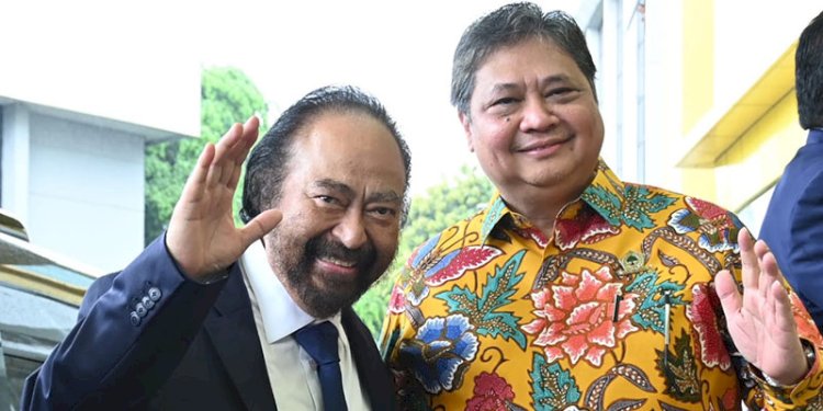 Ketua Umum Partai Nasdem, Surya Paloh dan Ketua Umum Partai Golkar, Airlangga Hartarto/Ist