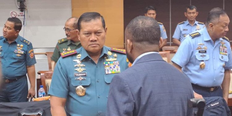 Panglima TNI Laksamana Yudo Margono saat usai Raker bersama Komisi I DPR/RMOL