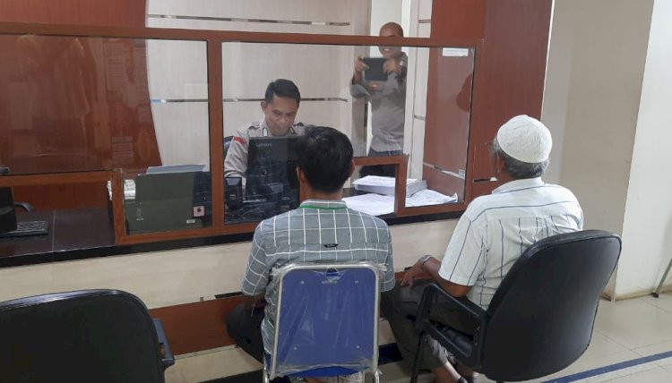 Pensiunan Pusri lapor polisi ke SPKT Polda Sumsel/Foto:RMOL