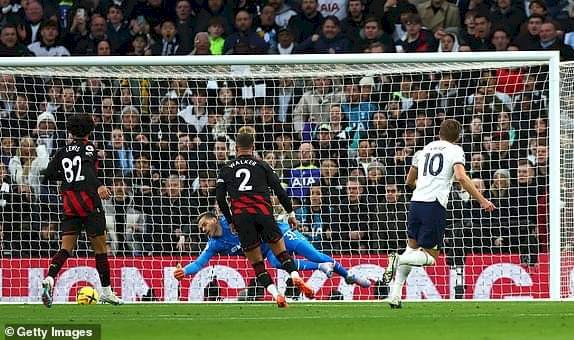 Gol Harry Kane ke gawang Manchester City/ist