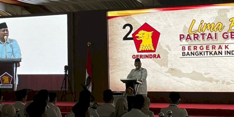 Ketum Gerindra, Prabowo Subianto, ajak seluruh kader teladani para pendiri partai/RMOL