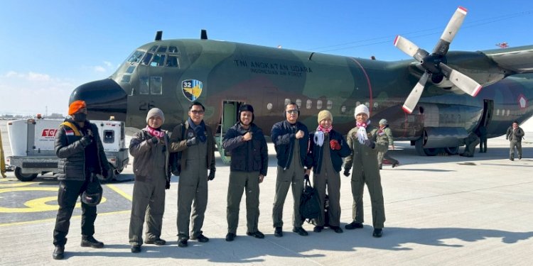 RI mengerahkan pesawat Hercules milik TNI untuk misi bantuan kemanusiaan ke Turki/Ist