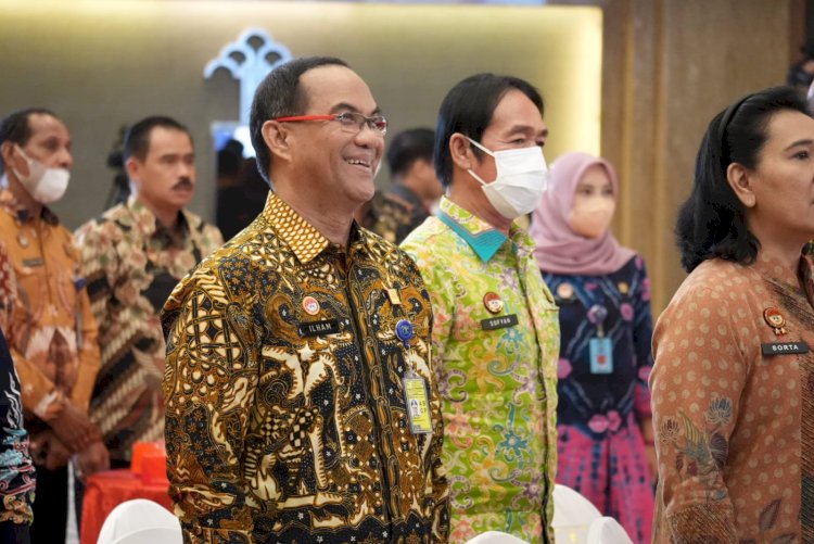 Kakanwil Kemenkumham Sumsel, Ilham Djaya saat menghadiri kegiatan Penguatan Tugas dan Fungsi Biro/Pusdatin  
