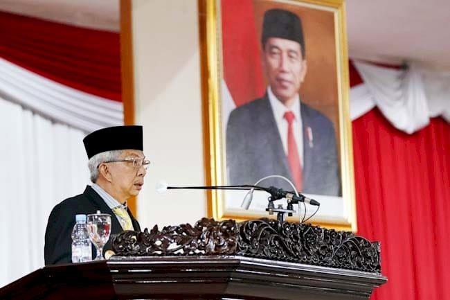 Wakil Gubernur Sumsel Mawardi Yahya pada rapat paripurna DPRD Sumsel LXI (61) DPRD Sumsel, Senin (20/2). (Dudy Oskandar/rmolsumsel.id). 
