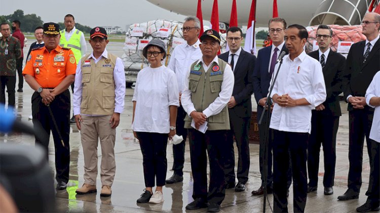Presiden Joko Widodo didampingi Menko PMK Prof Muhadjir Effendy dan Menlu Retno Marsudi./rmol