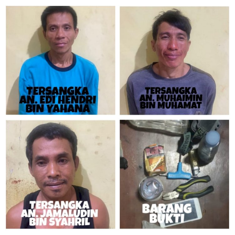 Para pelaku saat diamankan pihak kepolisian/ist.
