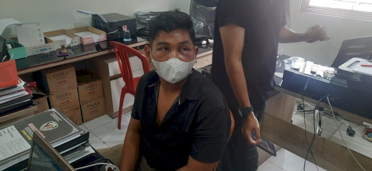  Kevin Dorantes Siagian (20) pelaku pencurian mobil Pajero warna hitam Nopol BG 1947 NQ. (Fauzi/RmolSumsel.id)