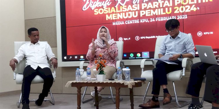 Diskusi bertajuk “Sosialisasi Partai Politik Menuju Pemilu 2024” di Kantor KPU RI /RMOL