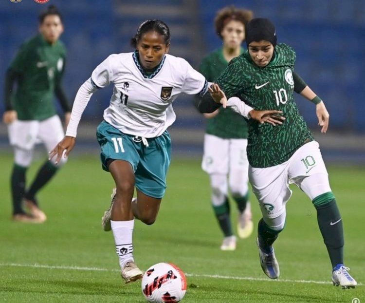 Baiq Amiatun berhasil mencetak gol kemenangan ke gawang Arab Saudi/Foto:PSSI