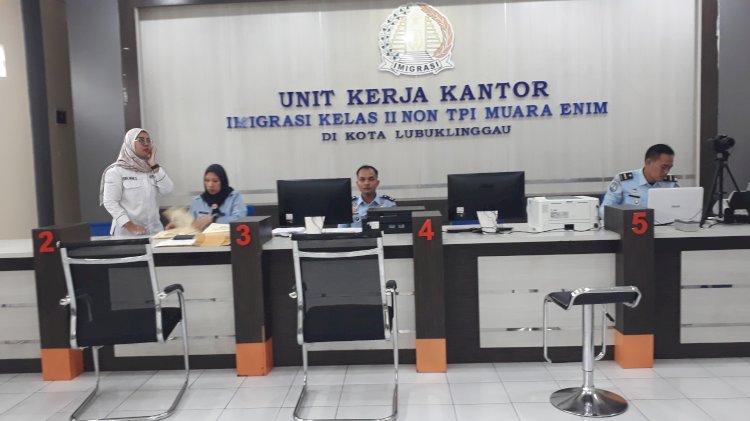 Kantor UKK Keimigrasian Lubuklinggau di launching dan telah melayani pembuatan paspor.(foto Istimewa)