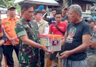 Kunjungi Lokasi Banjir Bandang di Kabupaten Lahat, Danrem 044/Gapo Hibur Anak-anak dan Berikan Paket Sembako