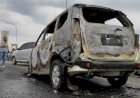Bikin Panik, Minibus Tiba-tiba Terbakar di Atas Jembatan Musi IV Palembang