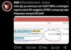Heboh, Harga Cetak Undangan HUT Lampung Capai Rp 80 Juta 