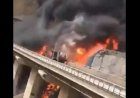 Bus Pembawa Jemaah Umrah Terbalik dan Terbakar, 20 Orang Meninggal