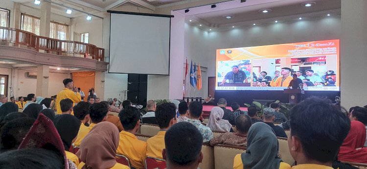 Suasana saat tanya jawab dalam kuliah umum yang digelar BNN RI bersama puluhan mahasiswa se Kota Palembang pada Rabu (1/3/2023). (AdamRachman/Rmolsumsel.id)