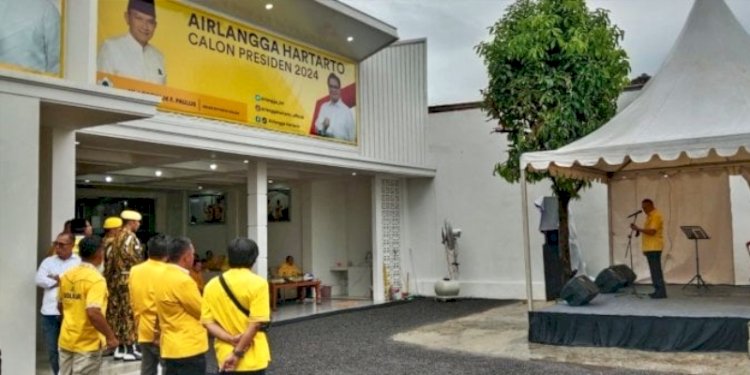  Peresmian Rumah Pemenangan Airlangga Hartarto di Bandar Lampung, Rabu (3/1)/RMOLLampung