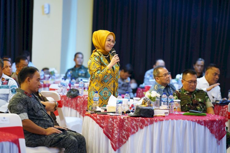 Ketua DPRD Sumsel, RA Anita Noeringhati saat Dialog Publik  War On Drugs yang diselenggarakan Badan Narkotika Nasional Republik Indonesia (BNN RI) di Auditorium Lantai 7 Gedung Presisi Mapolda Sumsel. (ist/rmolsumsel.id)