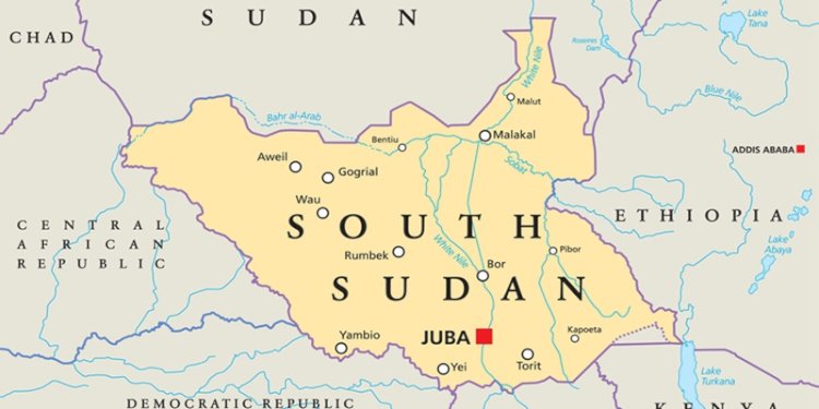 Peta wilayah Sudan Selatan. (ist/net)