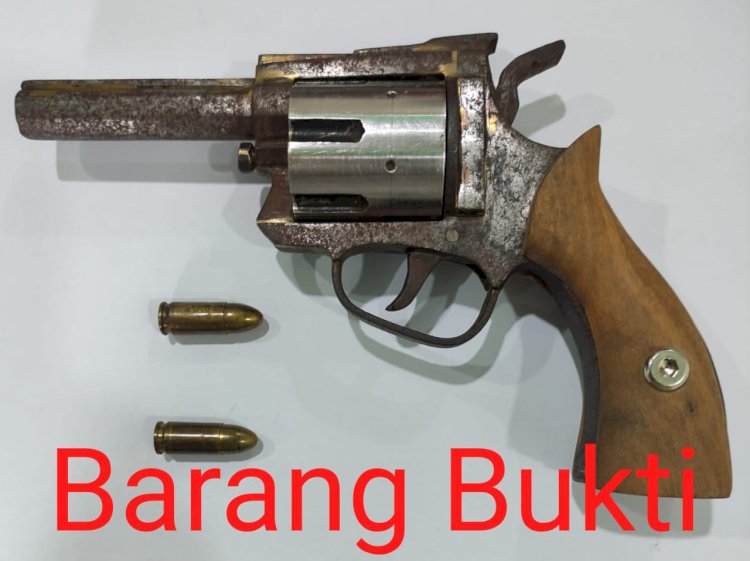 Barang Bukti senjata api rakitan yang diamankan dari tersangka Aswan/ist.