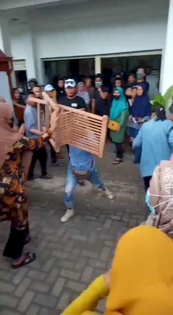 Rekaman kericuhan saat pendaftaran jalan sehat PTBA/ist 