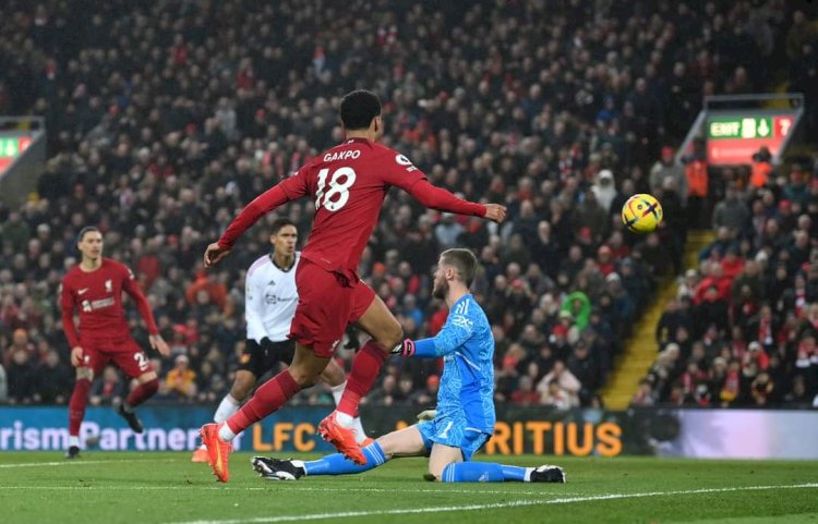 Cody Gakpo menjebol gawang De Gea/net
