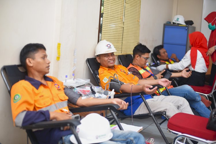 Karyawan PT RMK Donorkan 95 Kantong Darah ke PMI Sumatra Selatan/ist.