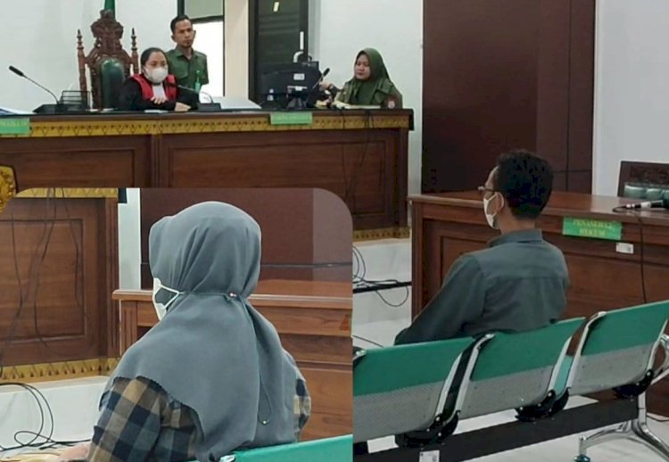 Suasana persidangan oknum ASN Inspektorat Kabupaten OKU Selatan di Pengadilan Negeri Pangkalan Balai/Ist.