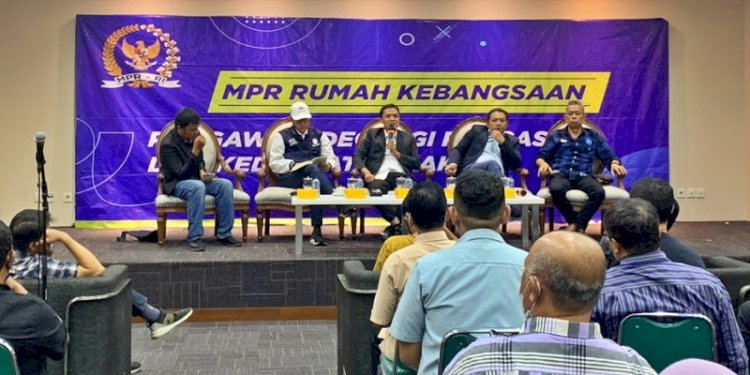 Diskusi Dialektika Demokrasi bertajuk “Memaknai Konstitusi Dalam Sistem Peradilan Pemilu” di Komplek Parlemen, Senayan, Jakarta/RMOL