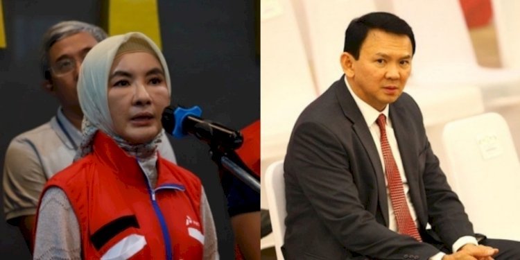 Direktur Utama Pertamina, Nicke Widyawati dan Komisaris Utama Pertamina, Basuki Tjahaja Purnama/Repro