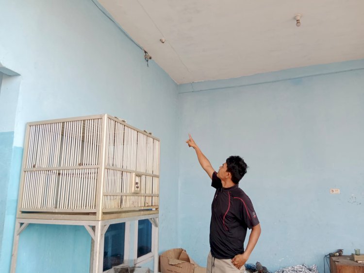 Tangkapan layar pelaku pencurian burung beo di Jalan Sukabangun II Palembang . (Fauzi/RmolSumsel.id)