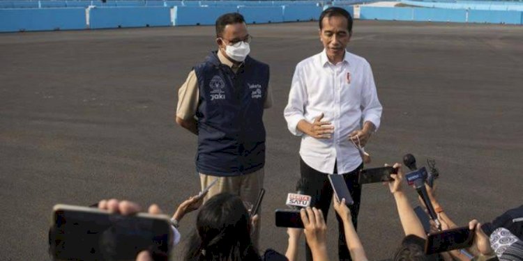 Presiden Joko Widodo bersama Anies Baswedan yang saat itu masih menjabat sebagai Gubernur Jakarta/Net